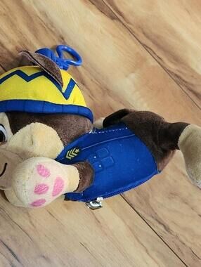 Paw Patrol Chase Plush Backpack Clip Keychain Toy